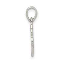Sterling Silver Polished Clover Pendant view 2