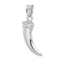 Sterling Silver Rhodium-plated Polished 3-D Claw Pendant view 5