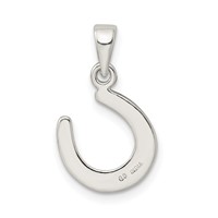 Sterling Silver Enamel Good Luck Horse Shoe Pendant view 3