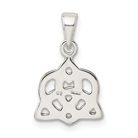 Sterling Silver Trinty Knot and Rose-tone Heart Pendant view 3