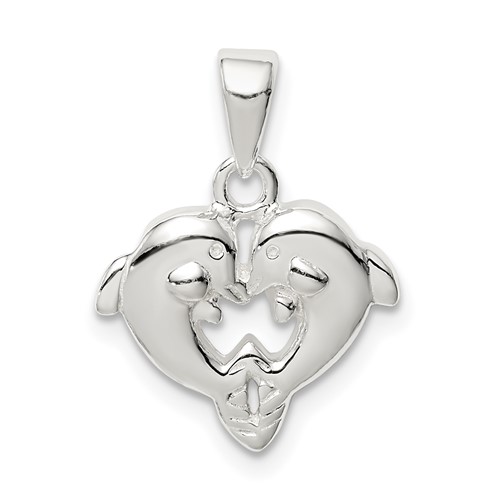 Sterling Silver Polished Dolphin Pendant