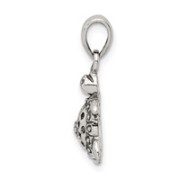 Sterling Silver Antiqued Turtle Pendant view 2