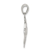 Sterling Silver Diamond-cut Fish Pendant view 2