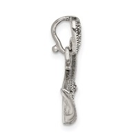 Sterling Silver Antiqued Marcasite Trumpet Pendant view 2