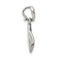 Sterling Silver Antiqued Marcasite French Horn Pendant view 2
