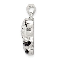 Sterling Silver Imitation Pearl & Preciosa Crystal Panda Pendant view 2