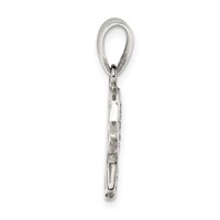 Sterling Silver Antiqued Marcasite Elephant Pendant view 2