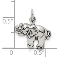 Sterling Silver Antique Elephant Charm view 4