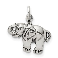 Sterling Silver Antique Elephant Charm view 1