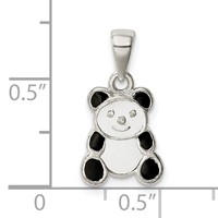Sterling Silver Enamel Panda Pendant view 4
