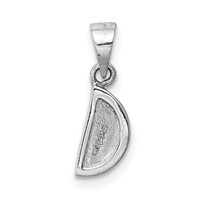 Sterling Silver Rhodium-plated Enameled Watermelon Petite Pendant view 3
