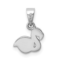 Sterling Silver RH-plated Multi-color Enamel Flamingo Pendant view 3