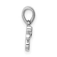 Sterling Silver Rhodium-plated Multi-color Enameled Unicorn Petite Pendant view 2