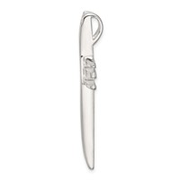 Sterling Silver Polished Cross Chain Slide view 2