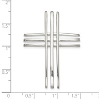 Sterling Silver Polished Cross Chain Slide view 4