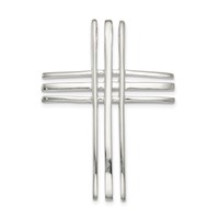 Sterling Silver Polished Cross Chain Slide view 1