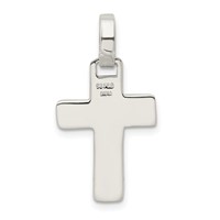 Sterling Silver Polished Cross Pendant view 3