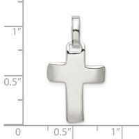 Sterling Silver Polished Cross Pendant view 4