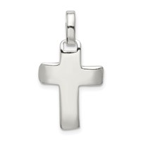 Sterling Silver Polished Cross Pendant view 1