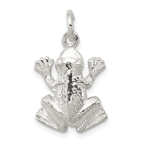Sterling Silver Polished Frog Charm