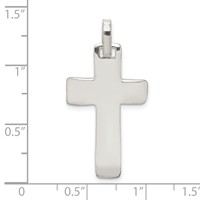 Sterling Silver Polished Cross Pendant view 4