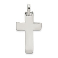 Sterling Silver Polished Cross Pendant view 1