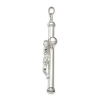 Sterling Silver Polished Crucifix Pendant view 2