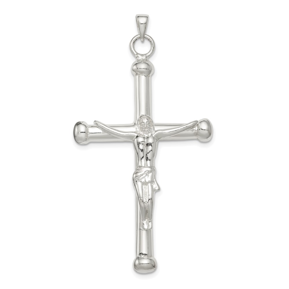 Sterling Silver Polished Crucifix Pendant
