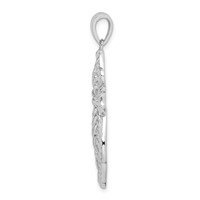 Sterling Silver Diamond-cut Cross Pendant view 2