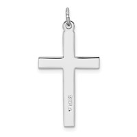 Sterling Silver Platinum-plated Cross Pendant view 3