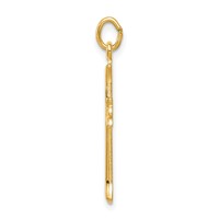 Sterling Silver Gold-tone Polished Cross Pendant view 2