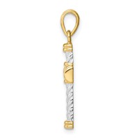 Sterling Silver & Gold-plated Twisted Cross Pendant view 2