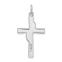 Sterling Silver Platinum-plated & Gold-tone Cross Pendant view 3