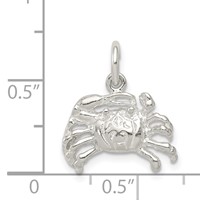 Sterling Silver Crab Charm view 3