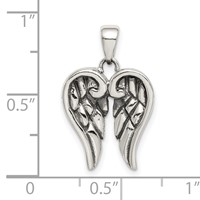 Sterling Silver Antiqued Wing Pendant view 4