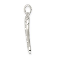 Sterling Silver Textured Wing Cross Pendant view 2