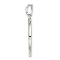 Sterling Silver Rhodium-plated & CZ Gemini Zodiac Pendant view 2