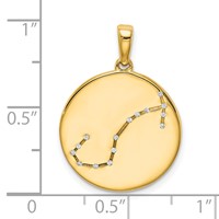 Sterling Silver Gold-plated & CZ Scorpio Zodiac Pendant view 4