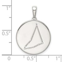Sterling Silver Rhodium-plated & CZ Capricorn Zodiac Pendant view 4
