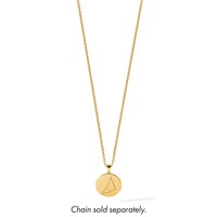Sterling Silver Gold-plated & CZ Capricorn Zodiac Pendant view 5