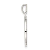 Sterling Silver Rhodium-plated & CZ Pisces Zodiac Pendant view 2