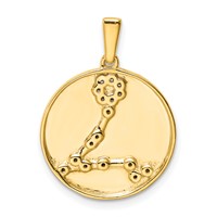 Sterling Silver Gold-plated & CZ Pisces Zodiac Pendant view 3
