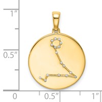 Sterling Silver Gold-plated & CZ Pisces Zodiac Pendant view 4