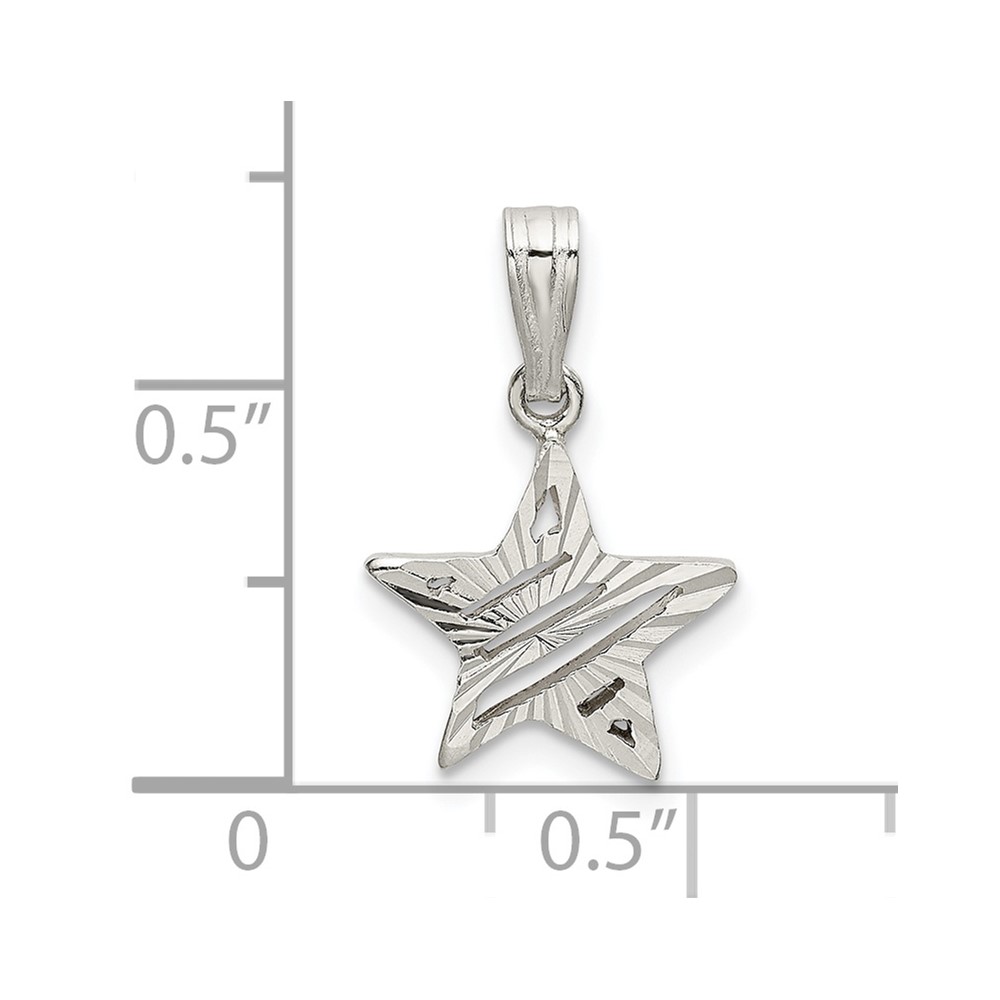 Sterling Silver Star Charm (QC9754)