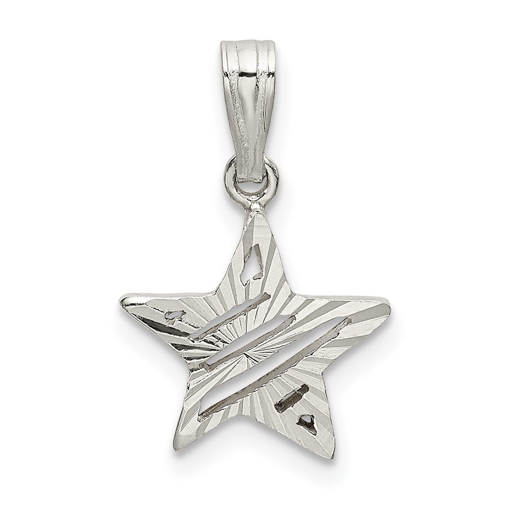 Sterling Silver Star Charm (QC9754)