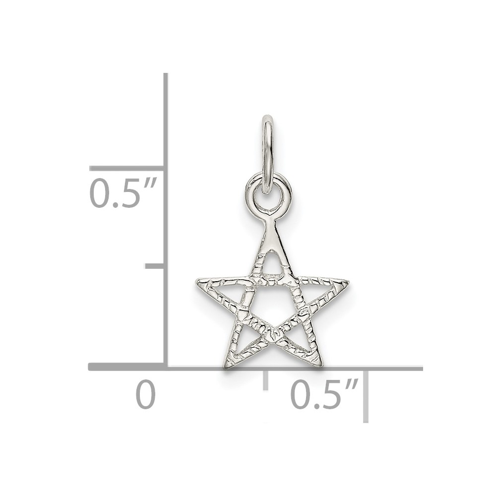 Sterling Silver Star Charm (QC9756)
