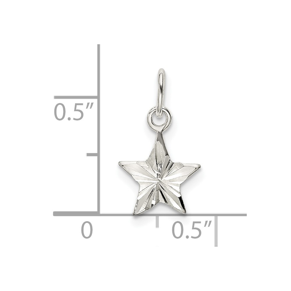 Sterling Silver Star Charm (QC9758)