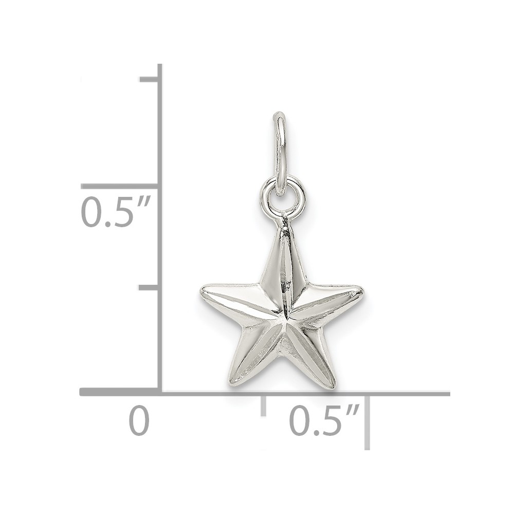Sterling Silver Star Charm (QC9766)