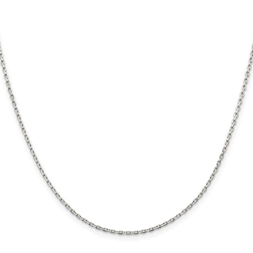 Sterling Silver 1.5mm Beveled Oval Cable Chain (QCA050-20)