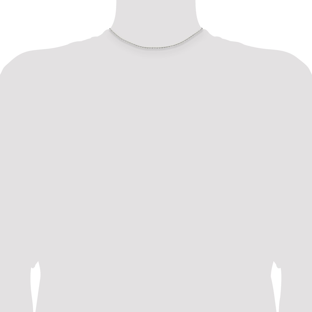 Sterling Silver 1.5mm Beveled Oval Cable Chain (QCA050-14)